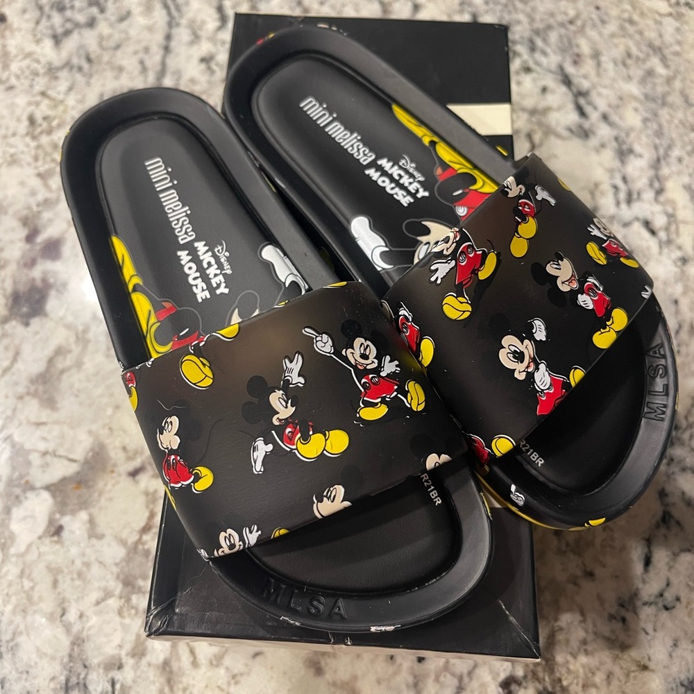 Mini Melissa Mickey Mouse Slide Sandal Kids 10